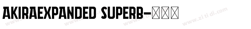AkiraExpanded SuperB字体转换